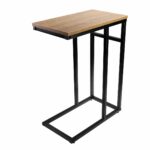 homemaxs sofa side end table small snack accent under with wood finish and steel construction for coffee tablet home kitchen folding target rose gold elegant linens cool floor 150x150