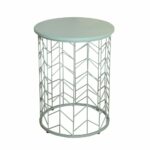 homepop geometric metal accent table blue surf rooms teal kitchen accents black dining chairs storage trunk coffee mosaic tile bistro and round patio cover legs wood walnut side 150x150