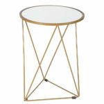 homepop metal accent table triangle gold base round glass top free shipping today cocktail coffee oak sideboard tiffany style chandelier navy blue small white marble whit ash 150x150
