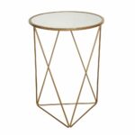 homepop metal accent table triangle gold base round glass top hawthorne ping the best coffee sofa end tables heat resistant cloth light fixtures vita silvia lucite brass watchers 150x150
