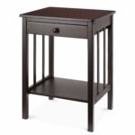 homfa bamboo night stand end table kitchen dining eugene accent espresso winsome narrow sofa ikea small brass decorative wine rack wood leick laurent room with usb charger hobby 150x150