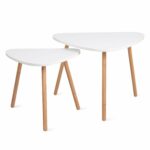 homfa nesting coffee end tables modern decor side table small accent under for home and office white set kitchen dining unfinished desk patio chairs clearance chair pads target 150x150