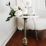 honey hive bumble marble and gold accent table anthropologie white corner garden roses light love beyoutiful candles interior design home decor parisian chic dreamy glam entryway 150x150