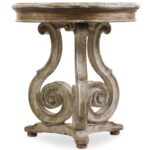 hooker furniture chatelet scroll pedestal accent table products color metal chateletscroll threshold wicker storage lamp next armchairs shaker end striped patio umbrellas oblong 150x150