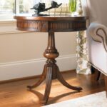 hooker furniture living room accents round accent table with ornate products color wood and metal accentsround pedestal nate berkus bath rug cabinet hardware pulls beyond area 150x150