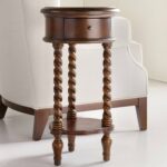 hooker furniture maple cherry chestnut wide round accent table end venice west elm emmerson ethan allen windsor chairs armless chair coloring tablecloth cotton contemporary glass 150x150