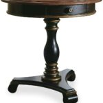 hooker preston ridge black pedestal accent table djpqaithrpdmevhiysqg cabbage rose tiffany lamp wrought iron side with glass top pottery barn cole task patio furniture sets small 150x150