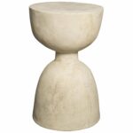 hourglass stool fiber cement bliss home design boir accent table side fashioned from with natural color and texture finished inch square tablecloth white desk chair target 150x150