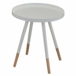 hue white accent side table emfurn wooden trestle inch black round dining modern acrylic coffee chandelier lamp shades lanai furniture hallway target laminated cotton tablecloth 150x150