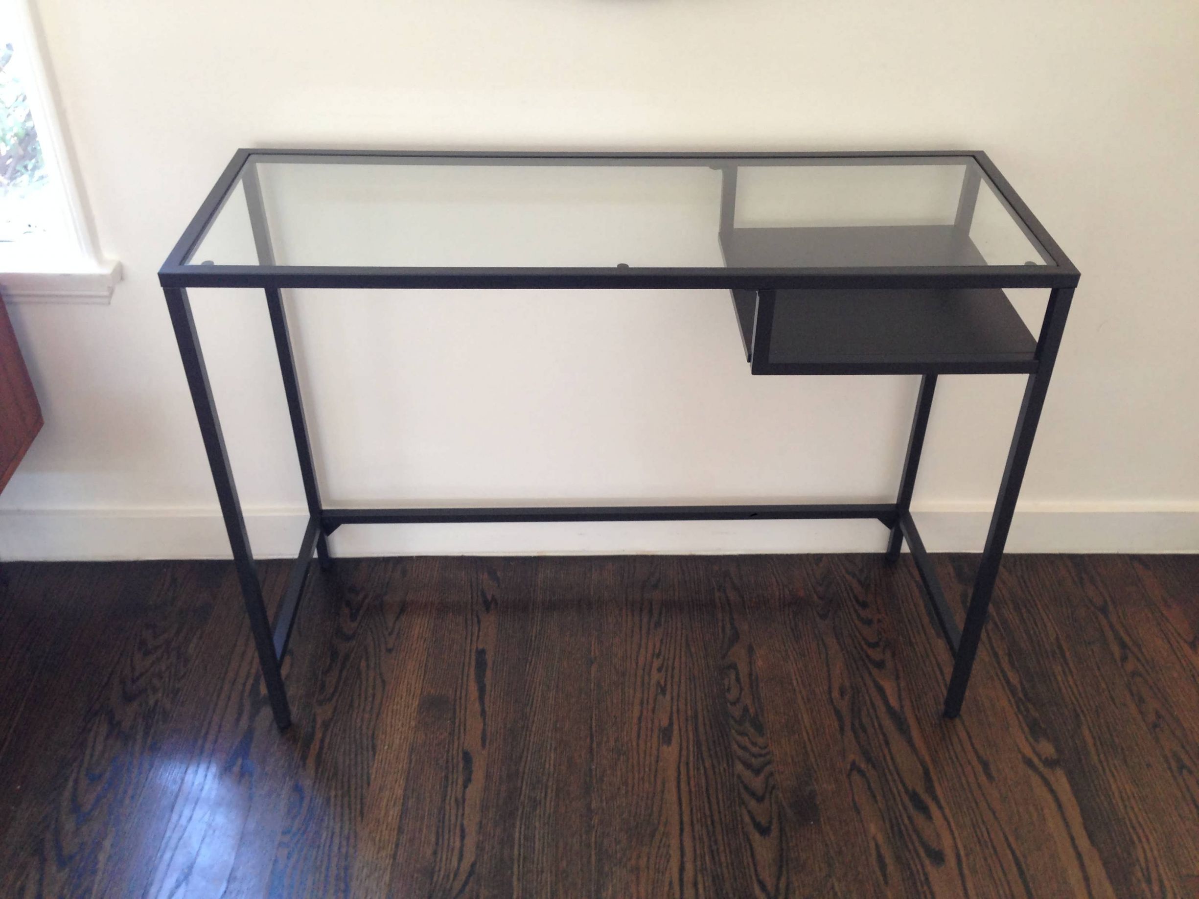 Ikea Desk Glass Top Organization Ideas For Small Check End Table