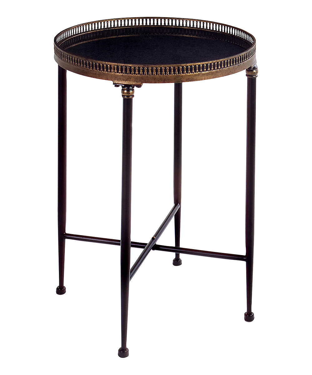 imax black marble wrought iron round accent table zulily main outdoor sideboard cabinet lacquer side west elm furniture reviews crescent supply narrow depth console gold leaf