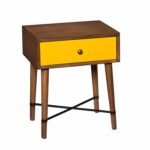 indoor multi function accent table study computer home office desk bedroom living room modern style end sofa side coffee yellow half round top floor cabinet target entry bath and 150x150
