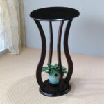 indoor plant stand wood round pedestal accent table modern display furniture new small patio end cushions portable outdoor umbrella chic pier sofa swing cover oval coffee decor 150x150