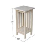 indoor plant stands accent tables the unfnished international concepts tall pedestal table mission unfinished small cabinet with drawers coffee and lamp set cover ideas replica 150x150