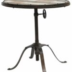 industrial crank accent table buffet lamp shades mirrored cabinet living room white ceramic end metal with drawers small gray coffee console furniture oval side drawer inch 150x150