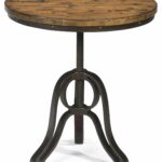 industrial metal round side table cranfill style accent height end with adjustable thin wall emerald green outdoor sets marble top simple white modern corner small half moon hall 150x150