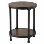 industrial metal round side table home macon rustic accent pinebrook vintage couch styles tall lamps plus chandeliers bedside tables with drawers grey bookshelf battery operated 150x150