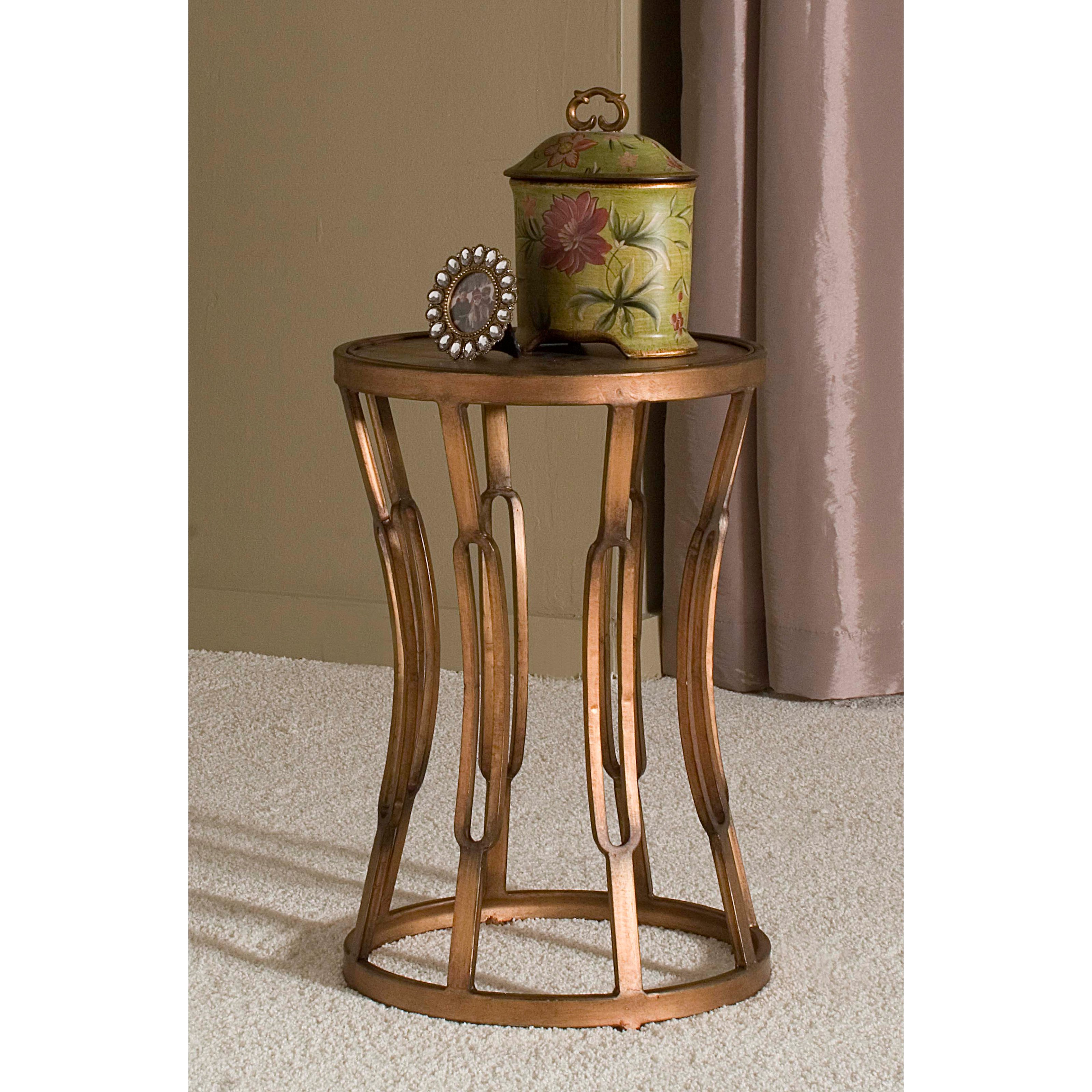 innerspace hourglass accent table antique copper end french target drum foyer and mirror modern night lamp dining with couch seating small half moon console drawer folding coffee