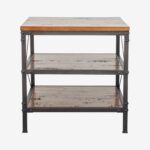 insigna end table rustic industrial style and room ideas metal virgil accent coffee door console cabinet round small umbrella patio side bulk linens stackable tables antique hand 150x150