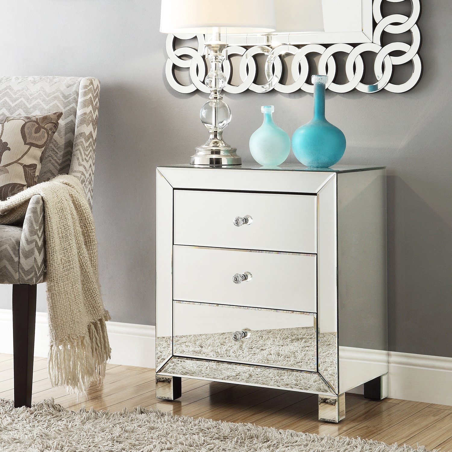 inspire esmond mirrored drawer accent table your way get three mosaic top outdoor dining cream round brass and glass coffee dorm room gifts corner computer desk with hutch study