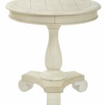 inspired bassett avlat osp avalon round accent table with screw legs antique beige kitchen dining french style small nautical end tables pottery barn spotlight lamp gray coffee 150x150