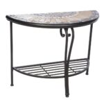 inspiring mosaic accent table outdoor for creative alfresco home loretto half moon winsome instructions two door cabinet pier one wall decor pottery barn glass top coffee outside 150x150