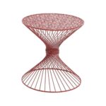 interesting styled metal red accent table products victorian couch large contemporary wall clock glass top side card best placemats for wood cherry console foot round tablecloth 150x150