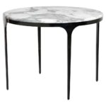 interlude camilla gunmetal white marble round bistro table kathy product accent kuo home wood stump coffee lounge covers target gold decor bedside pier one console red patio 150x150