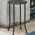 international caravan mandalay inch iron patio side table wrought accent reviews small narrow end black corner xmas runners aspen home furniture metal target outdoor antique with 150x150