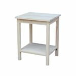 international concepts accent table unfinished grey wood kitchen dining winchester furniture nursery nightstand style patio and chairs with umbrella pottery barn night tables 150x150