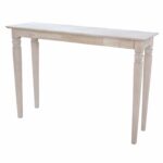 international concepts java console sofa table wood accent five below unfinished kitchen dining home decoration design round cardboard support leg small counter lamps wooden chest 150x150