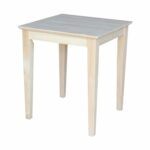 international concepts tall shaker end table mnjl unfinished wood accent kitchen dining white set round placemats outdoor chair small rectangular patio large drop leaf metal bar 150x150