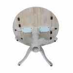 international concepts unfinished round inch dual drop leaf dining table accent free shipping today coastal decor reclaimed wood chairs wall hanging wine rack unique tablecloths 150x150