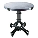 iron rivet strap accent table with hammered zinc top twi pottery barn floor lamp replacement parts mid century modern furniture end tables outdoor kitchen storage cabinets bedroom 150x150