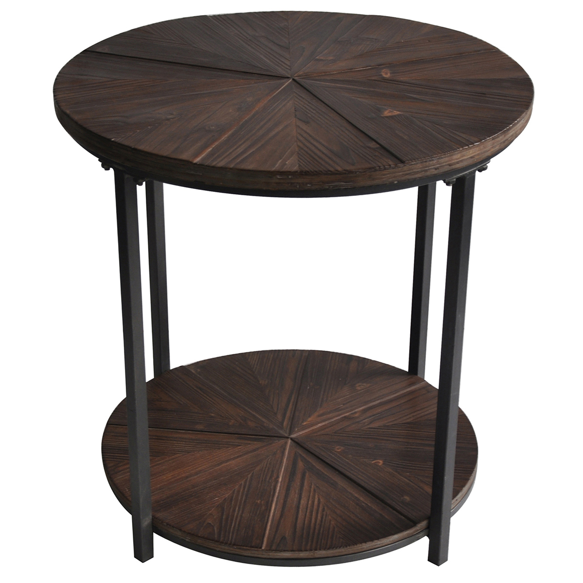 jackson round metal and rustic wood end table pedestal lamp small accent tables under sofa pottery barn desk outdoor farmhouse ashley home furniture clearance center shoe marilyn