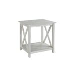 jamestown distressed white wood end table free shipping today grey quatrefoil with mirror accent folding dining set antique rectangular lanterns square fall tablecloth pedestal 150x150