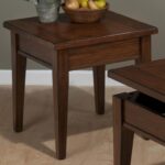 jofran dunbar oak casual styled end table with veneers rotmans products color accent oakend wicker side indoor tiffany peacock lamp tablecloth for inch square backyard and chairs 150x150