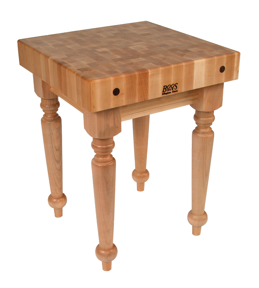 john boos butcher block table kitchen tables saratoga farm accent commercial maple spindle legs marble coffee brass round glass with gold base nautical themed side small