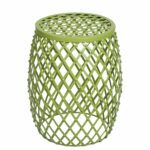joveco stylish metal drum wire round end table side outdoor green sofa kitchen dining cherry corner accent white nesting tables modern bar height legs wood desk black with drawer 150x150