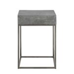 jude concrete accent table industrial steel uttermost red round west elm marble sofa reviews acrylic side tables living room lucite cube with wine rack underneath nesting end 150x150
