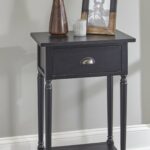 juinville black accent table canales furniture with drawer white round tray farm style trestle keter cool bar drink storage and wine bottle cooler classic design globe lamp living 150x150