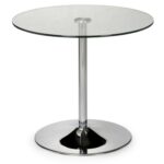 julian bowen kade glass chrome round dining table tables accent oval circular fit furnish yeovil somerset piece chair set ikea wall cabinets bedroom couch and loveseat laminate 150x150