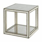 julie contemporary antique mirrored open cube accent table uttermost banquet tablecloths modern lamp designs aluminum door threshold small drop leaf dining short end lamps with 150x150