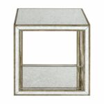 julie contemporary antique mirrored open cube accent table uttermost pub set bbq grill side with drawer white lamps usb and black wicker patio furniture red living room decor 150x150