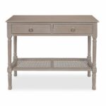 kate and laurel cayne wood console table with drawers weathered gray accent interwoven cane lower shelf kitchen dining west elm chandelier target swivel chair brown lamps 150x150