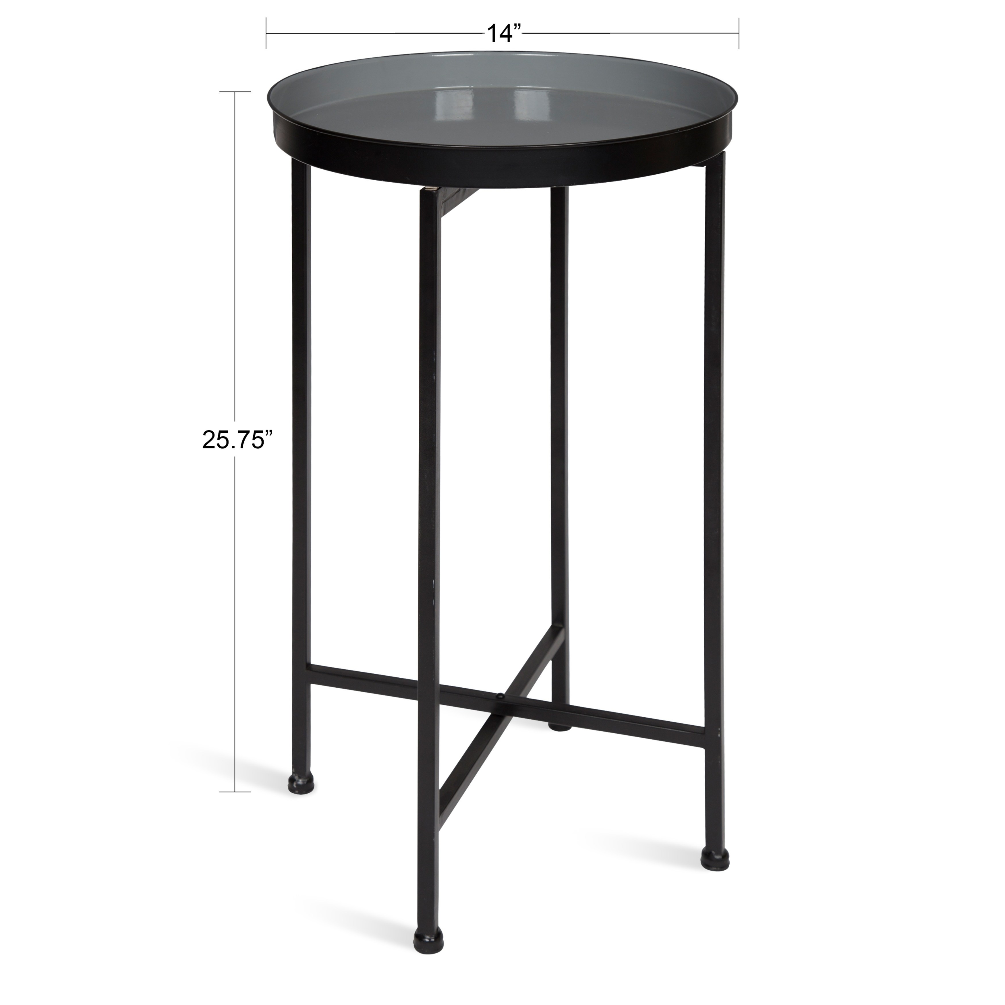 kate and laurel celia round foldable tray accent table free metal shipping today brass lamp end with attached door cabinet french chairs console furniture small black bedside tile