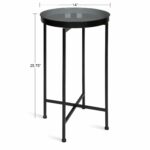 kate and laurel celia round foldable tray accent table free metal with shipping today best computer desk nautical light fixtures half circle entry living room storage chest 150x150