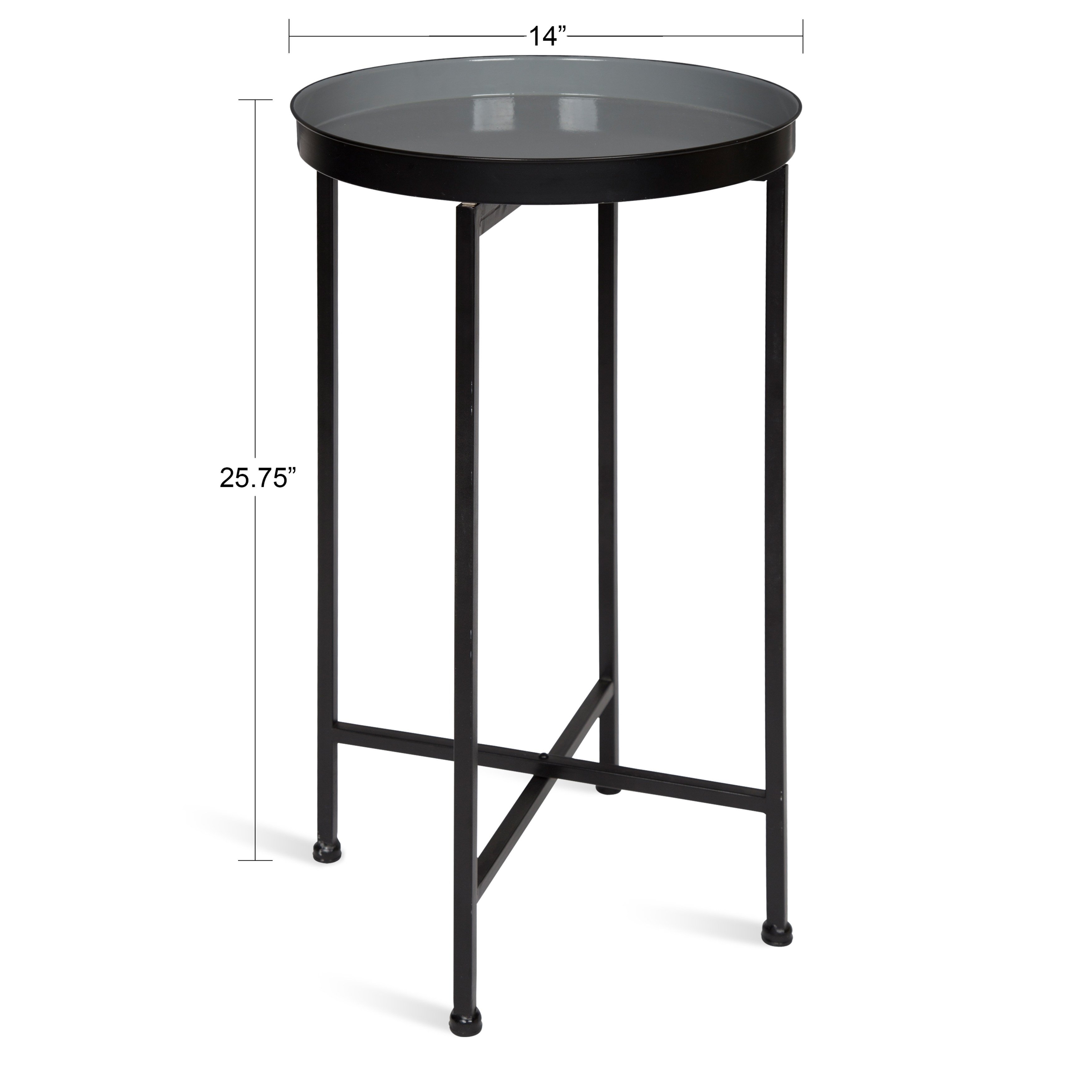 kate and laurel celia round foldable tray accent table free metal with shipping today best computer desk nautical light fixtures half circle entry living room storage chest
