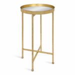 kate and laurel celia round metal foldable tray accent table cardboard free shipping today designer glass coffee tables white marble brass pier one bedroom sets long narrow ikea 150x150