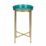 kate and laurel celia round metal foldable tray accent table teal gold kitchen dining coffee counter lamps end with lamp attached brass corner christmas tree storage box target 150x150
